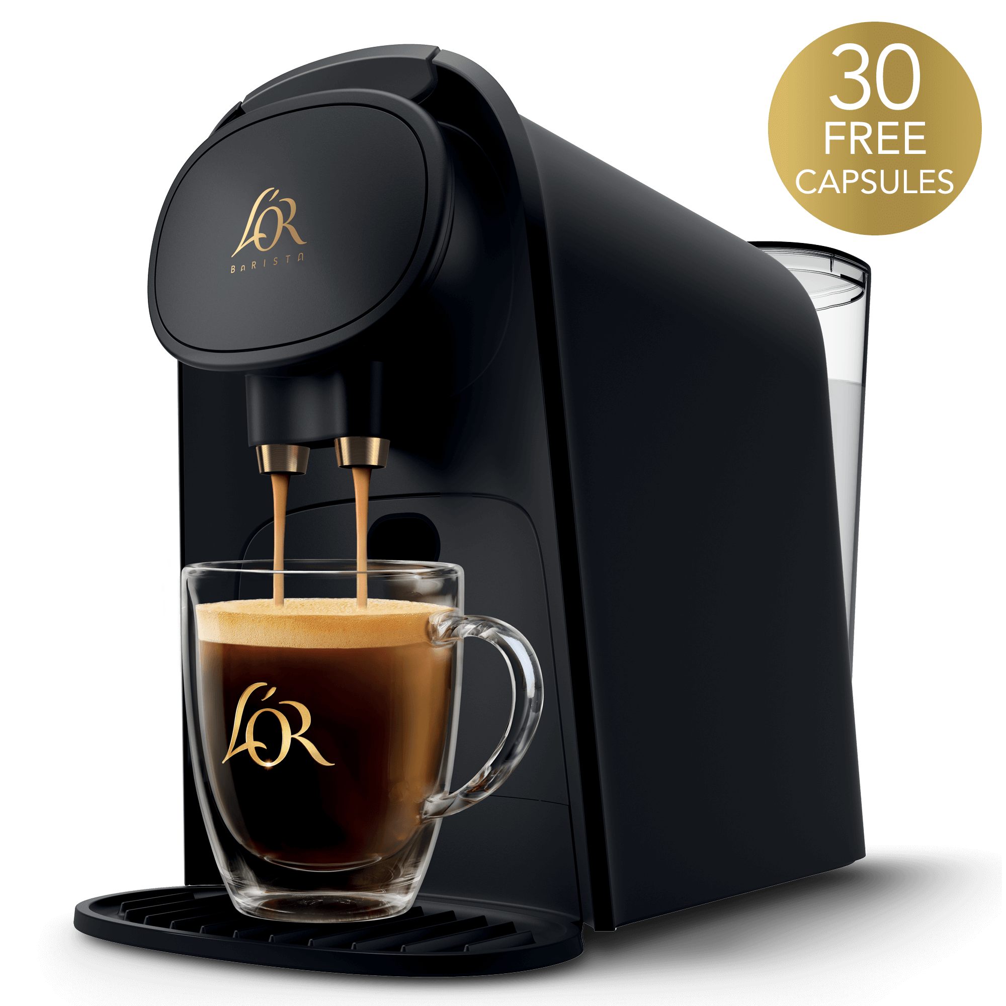 Image of L'OR BARISTA System in black. 