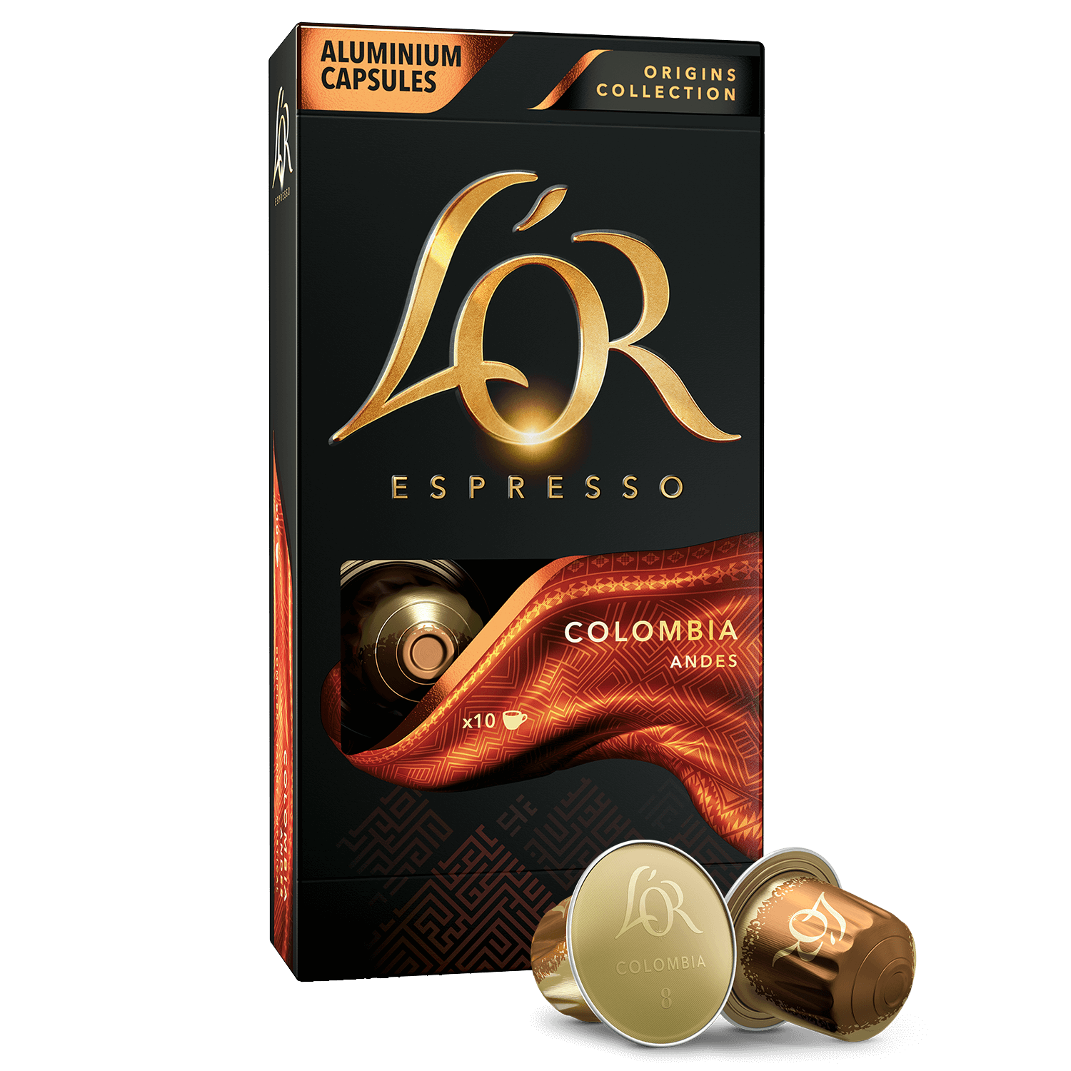 L'OR Coffee Capsules Colombia, 20 Packs of 10