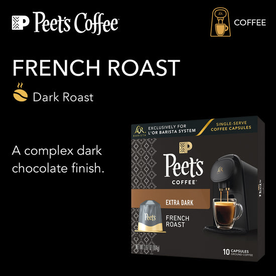 Peet's French Roast Coffee 100 Capsule Bundle