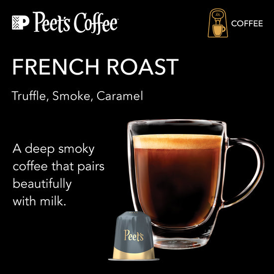Peet's French Roast Coffee 100 Capsule Bundle