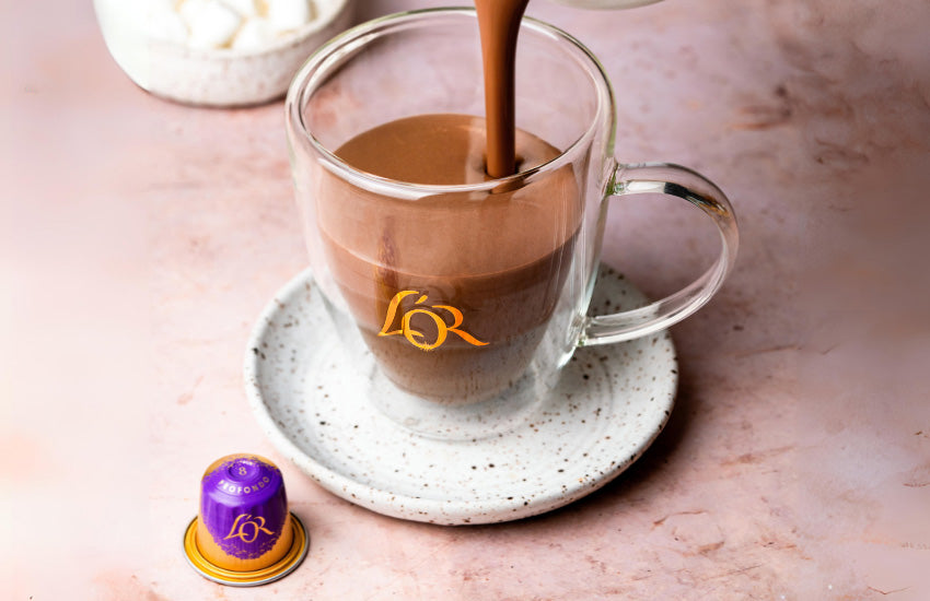 Image of Espresso Hot Chocolate and L'OR Profundo Lungo Capsule