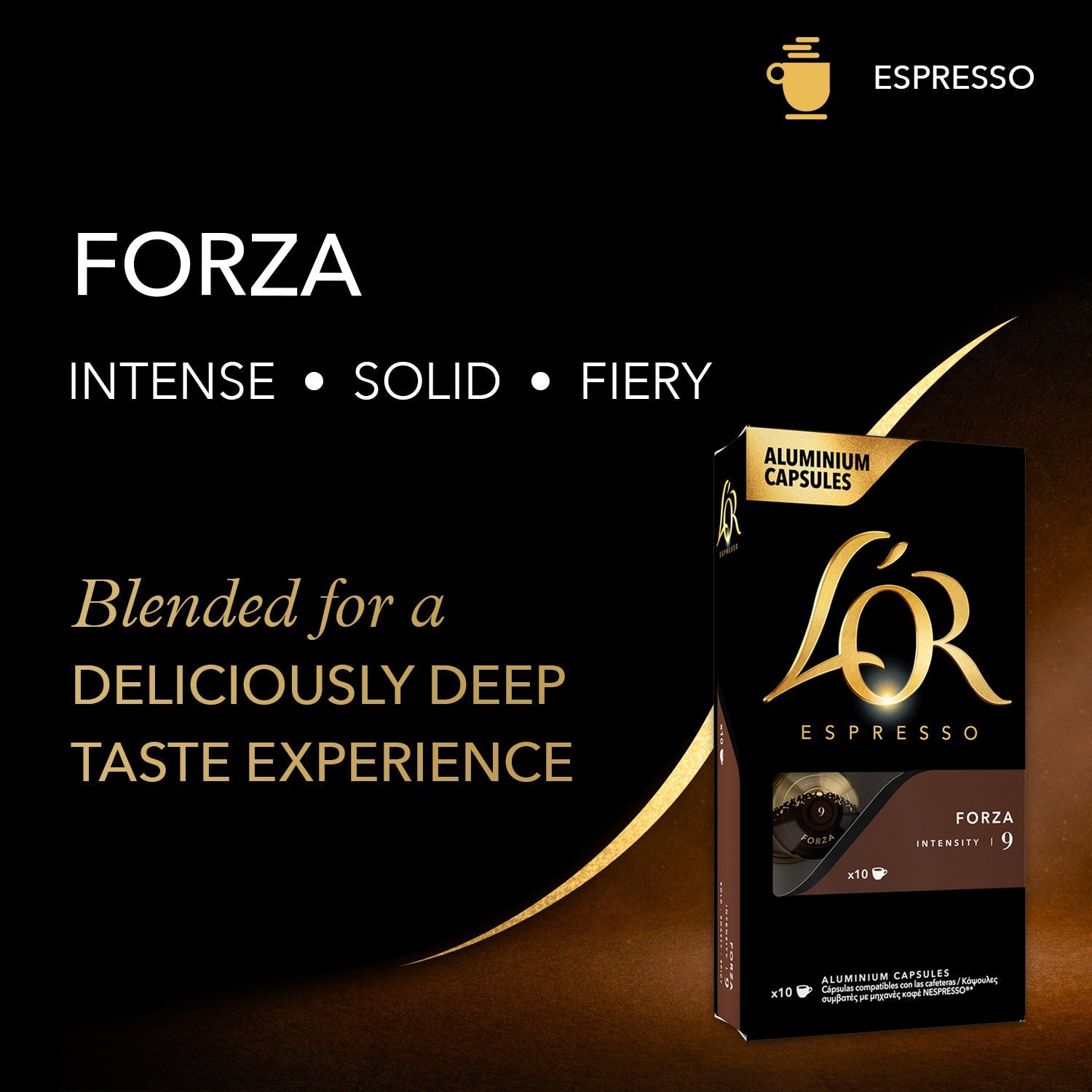 Café espresso forza 40 capsules L'Or