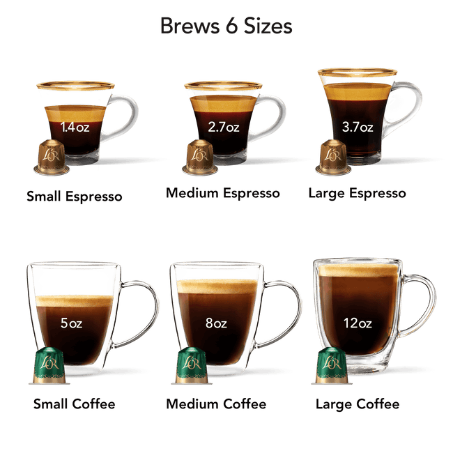 Image of Cashmere Grey L'OR BARISTA System 6 brew sizes
