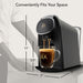 Image of L'OR BARISTA System with Brushed Silver Accents with dimensions