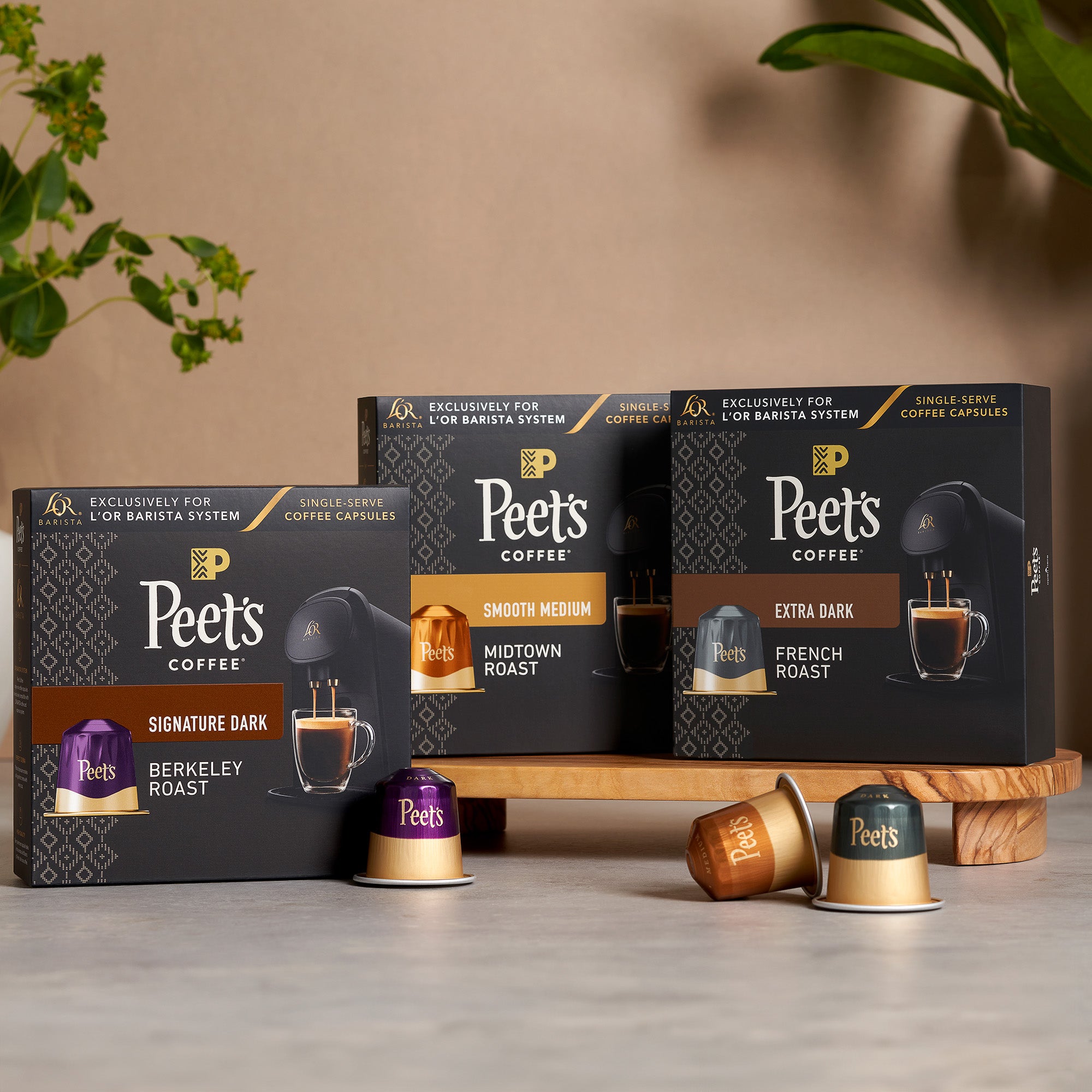 Image of Peet's coffee boxes.