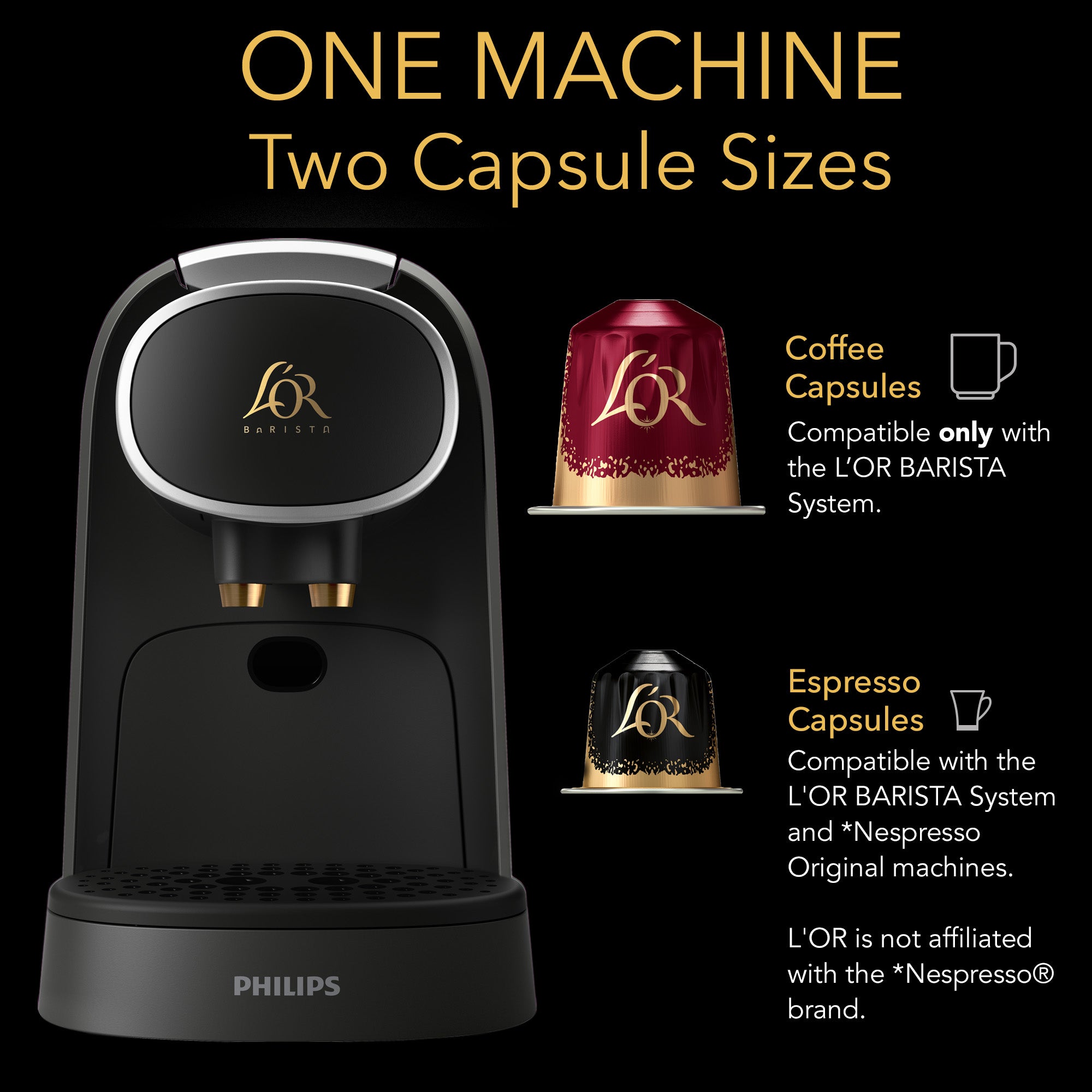 Image of L'OR BARISTA System with compatible capsules