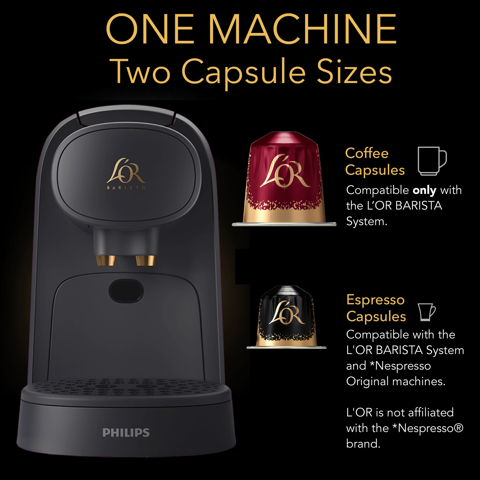 Image of L'OR BARISTA System with compatible capsules