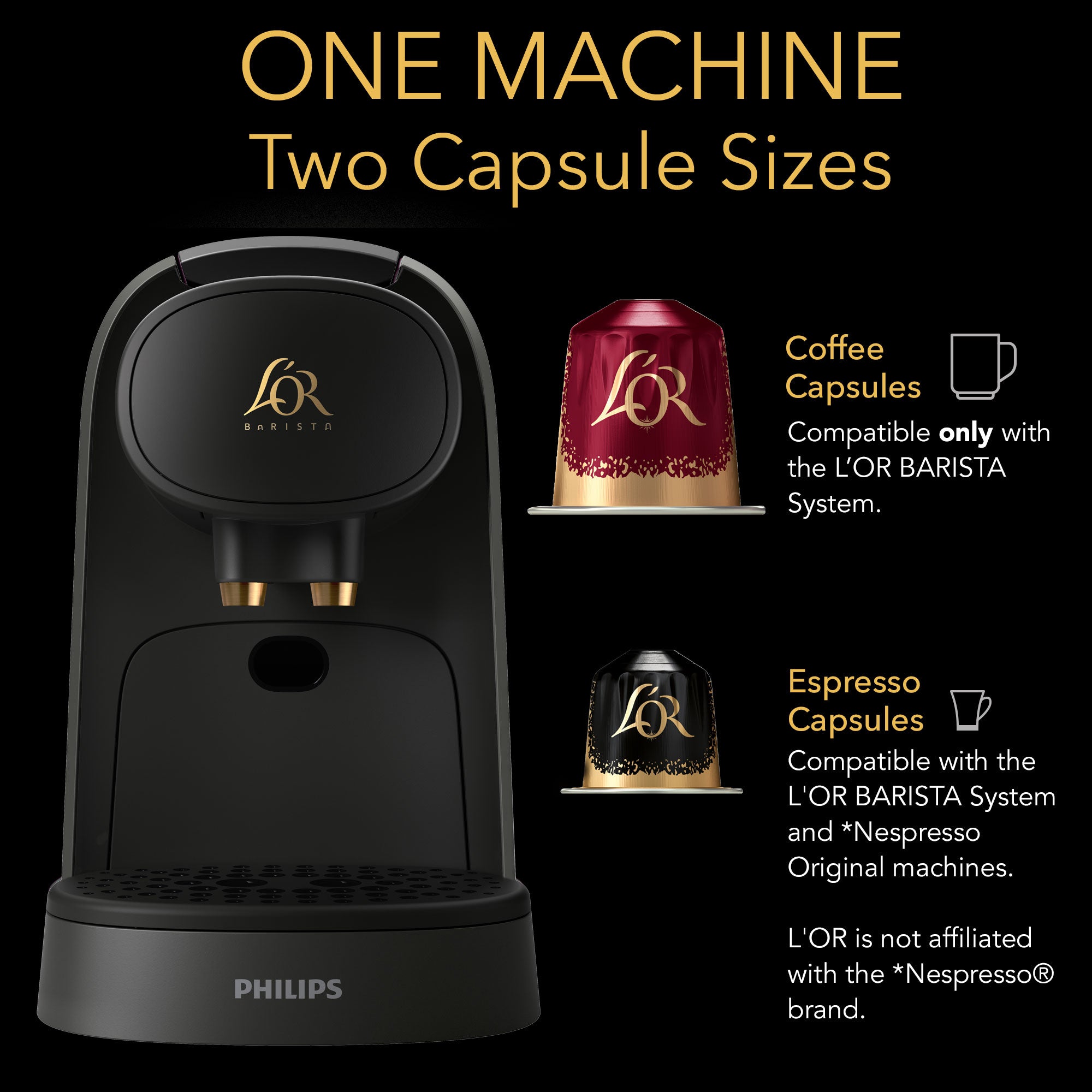 Image of L'OR BARISTA System with capsules.