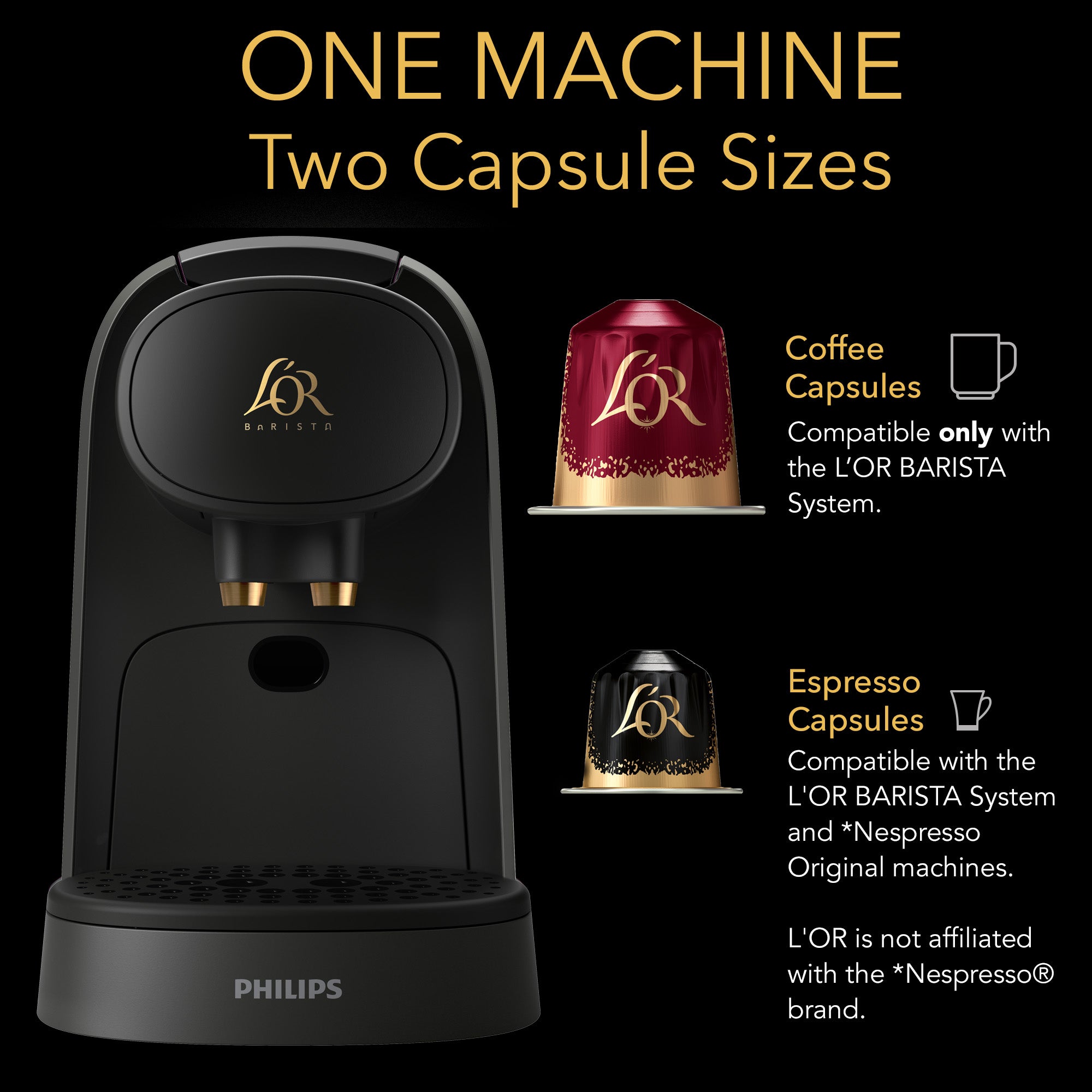 Image of L'OR BARISTA System with compatible capsules