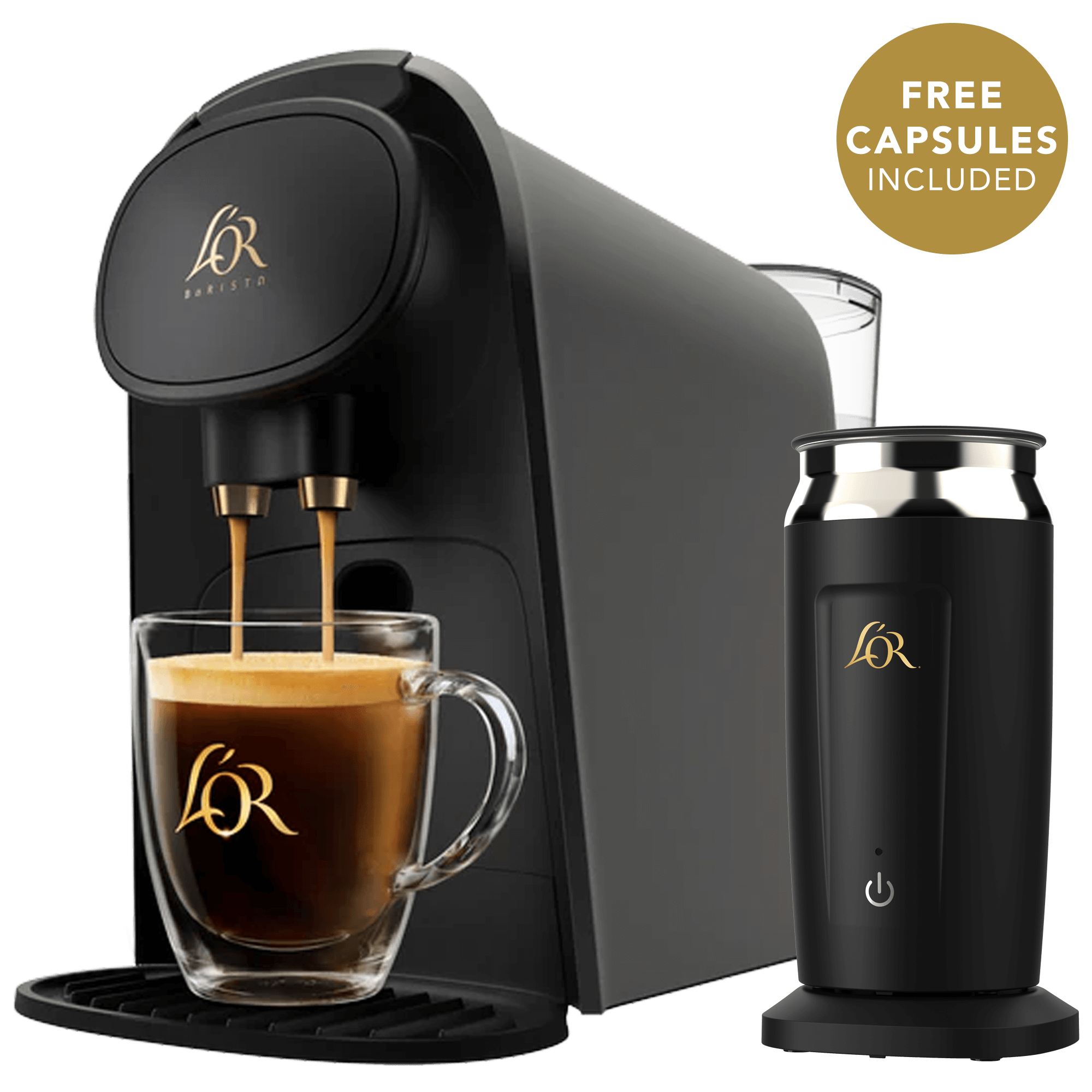 L'OR BARISTA System Cashmere Grey & Frother Bundle