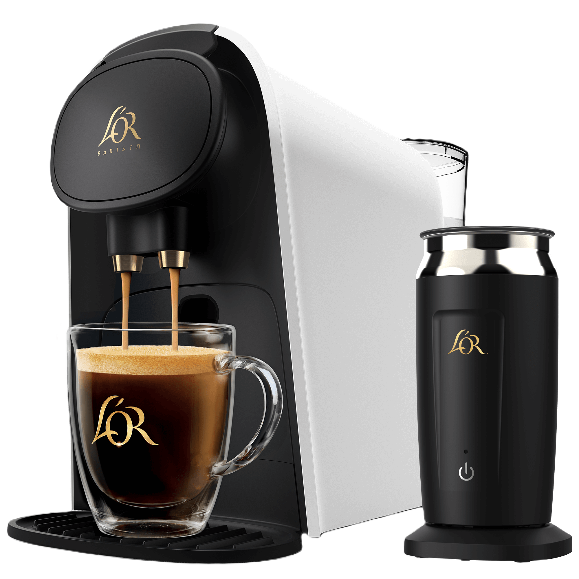 L'OR BARISTA System Satin Blanc & Frother Bundle