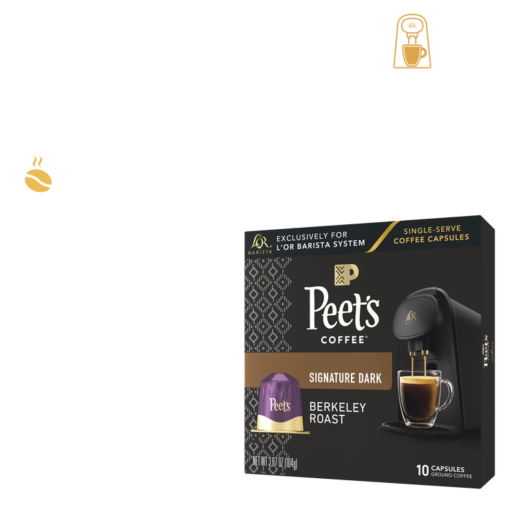 A dark roast that provides a warm and welcoming experience.