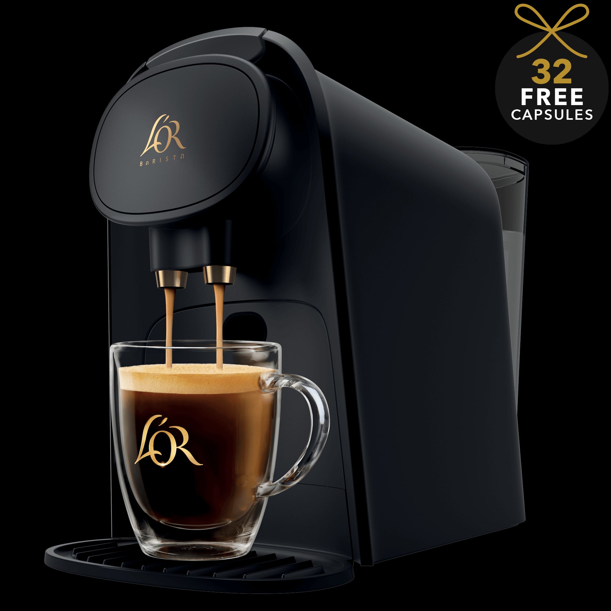 Image of Black L'OR BARISTA System with free capsules included