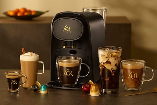 Make cafe-quality beverages at home with the L'OR BARISTA system