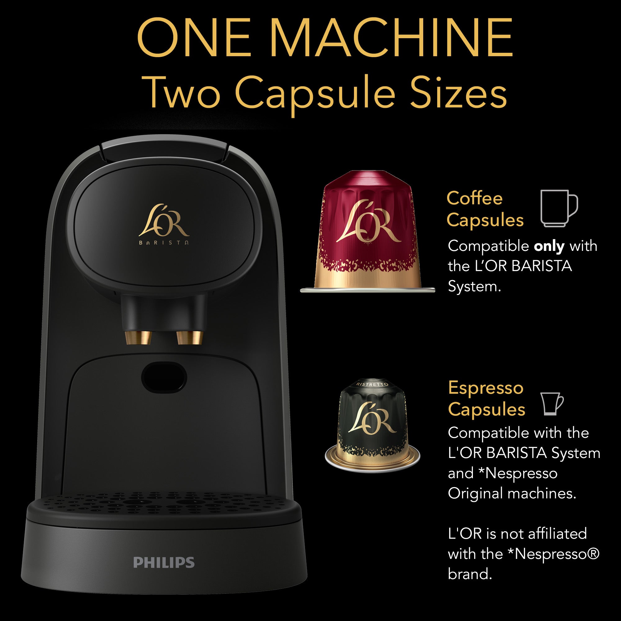 Image of L'OR BARISTA System with capsules.