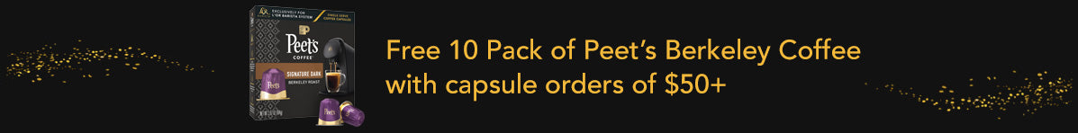 Free 10 Pack of Peet's Berkeley Coffee with capsule orders of $50+