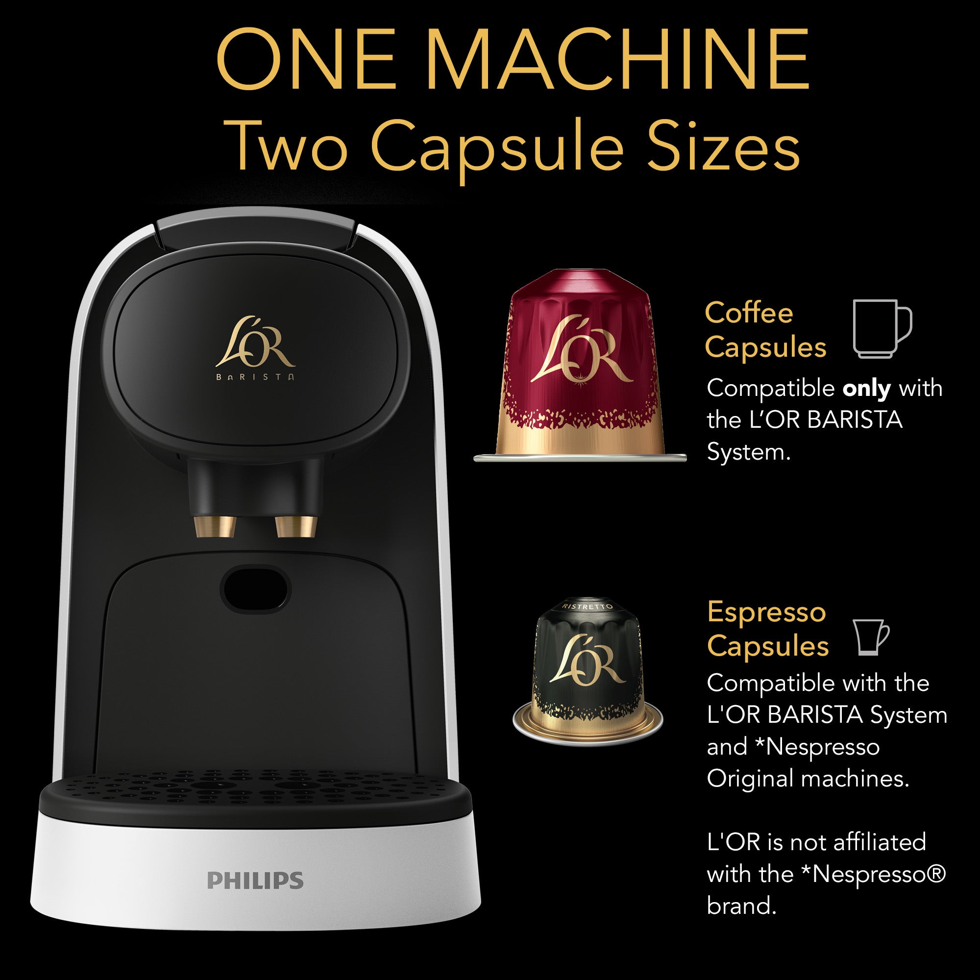 Image of L'OR BARISTA System with compatible capsules