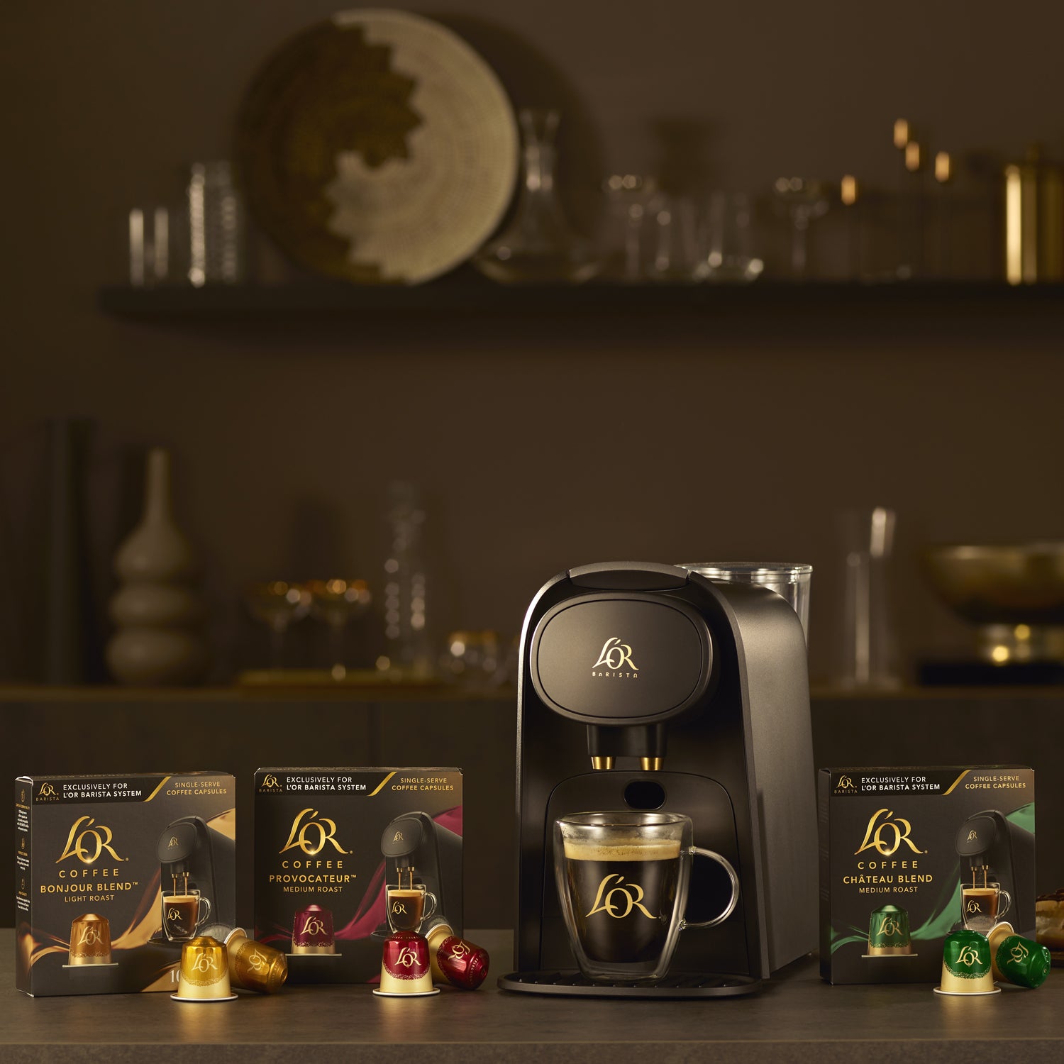  L'OR Coffee Pods, 30 Capsules Provocateur Medium Roast Blend,  Single Cup Aluminum Coffee Capsules Exclusively Compatible with the L'OR  BARISTA System : Grocery & Gourmet Food