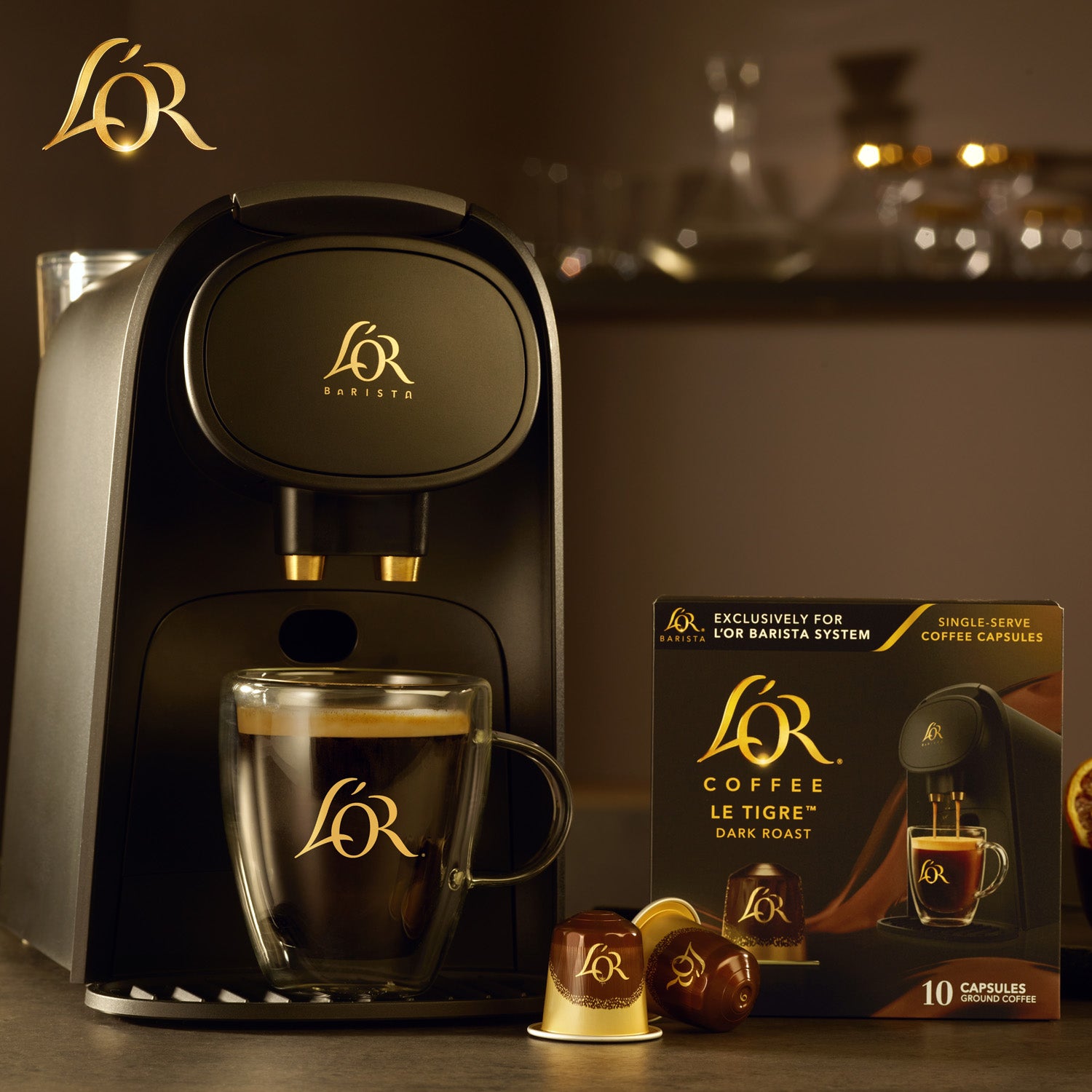 Image of L'OR BARISTA System with Le Tigre Coffee.