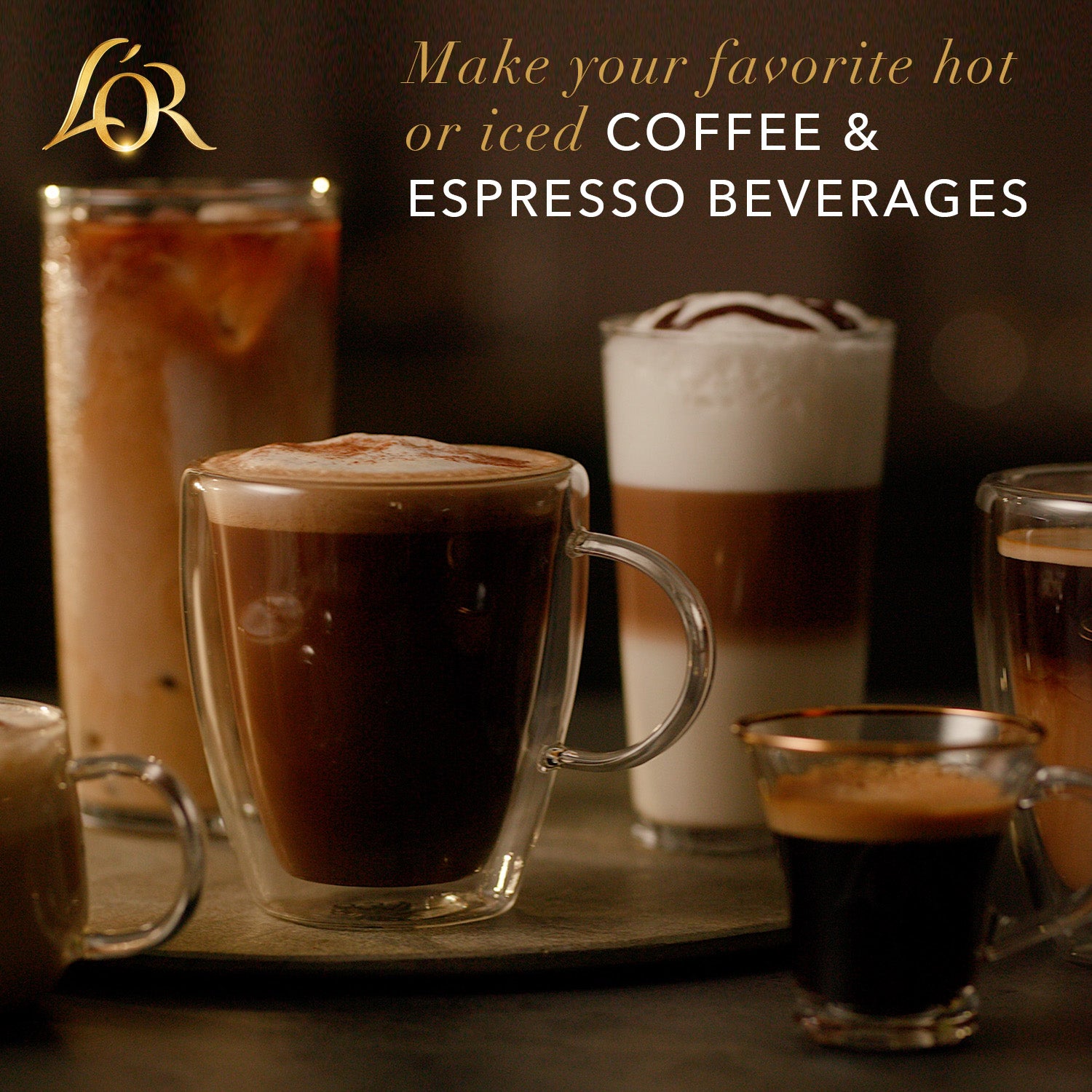 Make your favorite hot or iced coffee beverages.