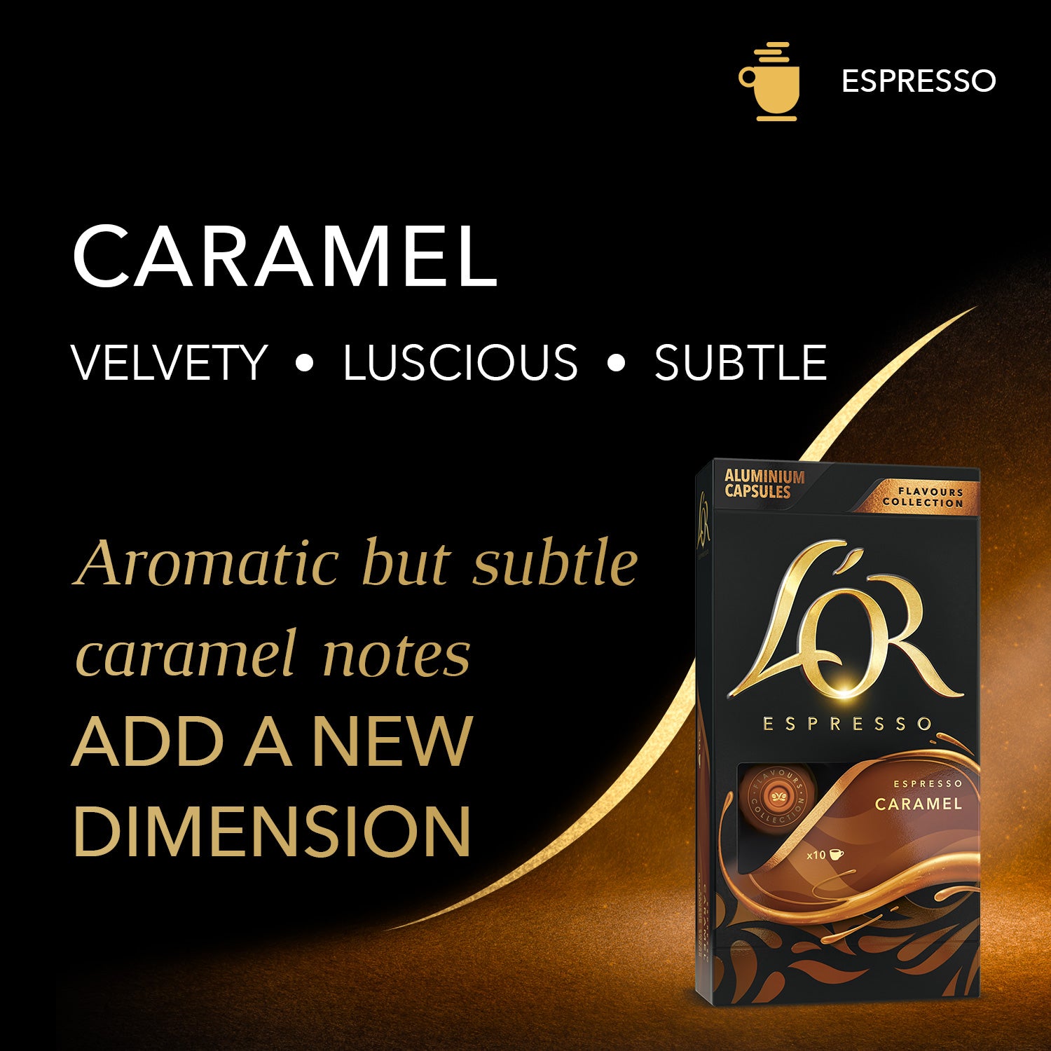 Aromatic but subtle caramel notes.