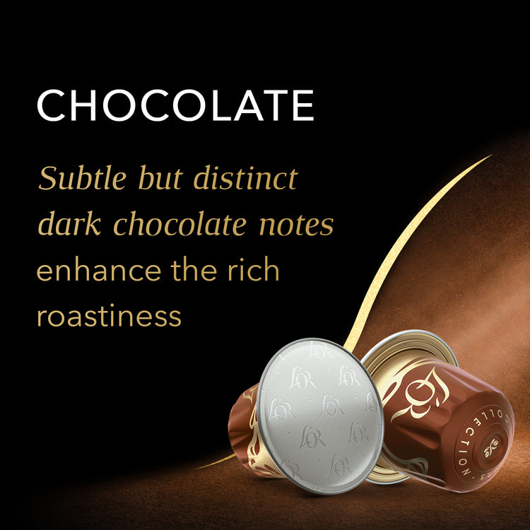 Subtle but distinct chocolate notes enhance the rich roastiness.