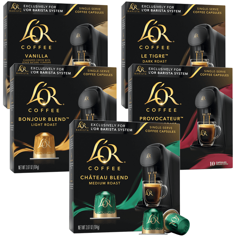 L'OR compatibility: L'OR pods, compatible with Nespresso ®