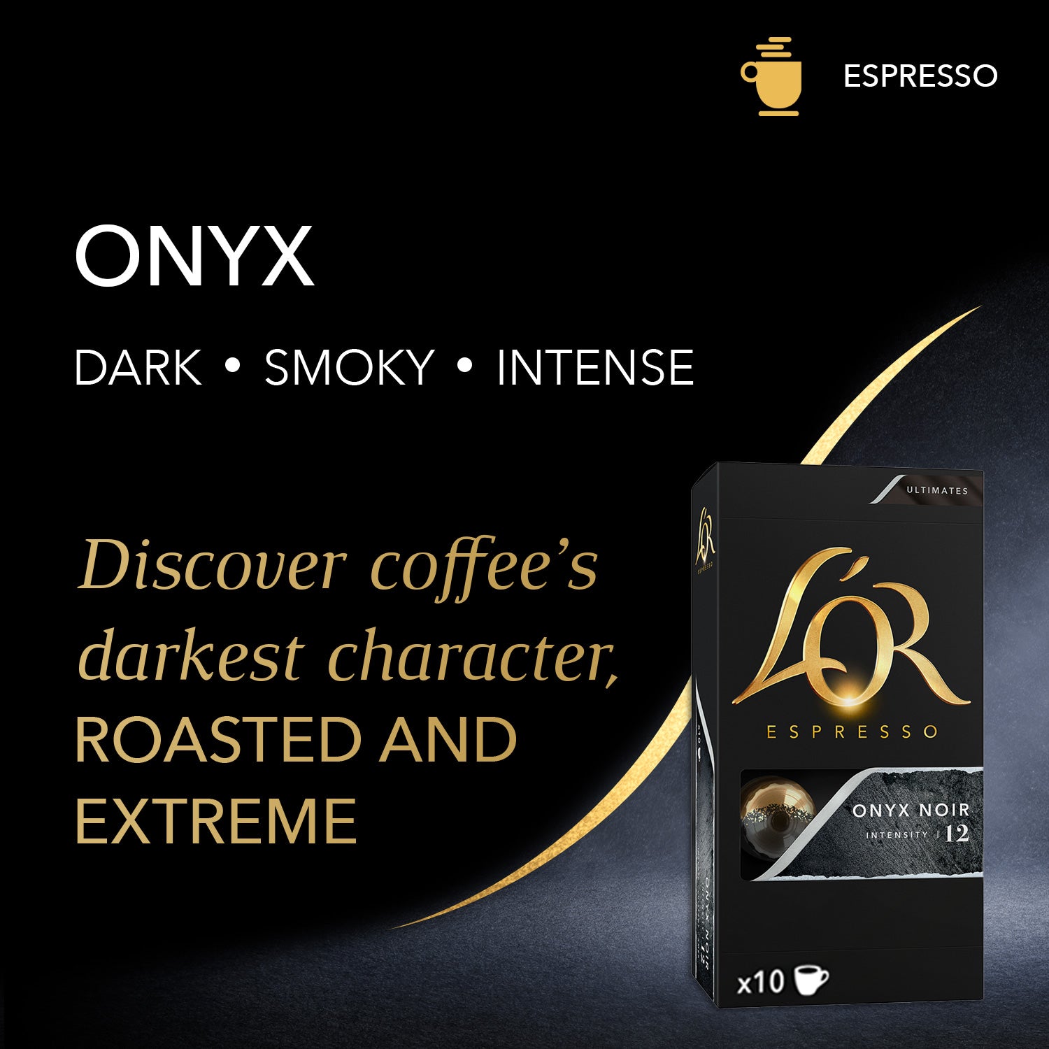 L'OR Espresso Coffee Capsules Onyx Box 10