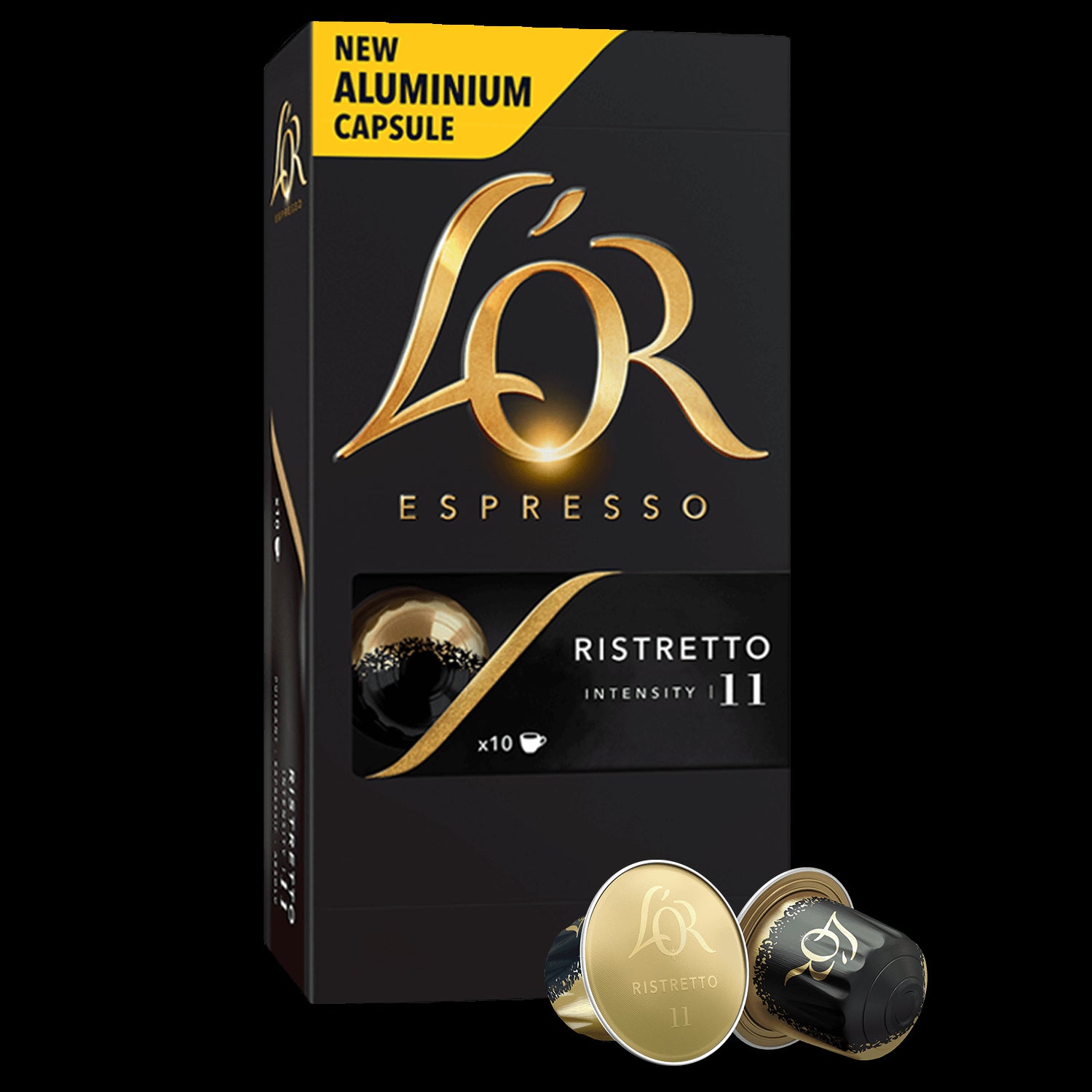 L'OR Espresso Ristretto Intensity 11 - Nespresso Aluminium Compatible  Coffee 10 Capsules