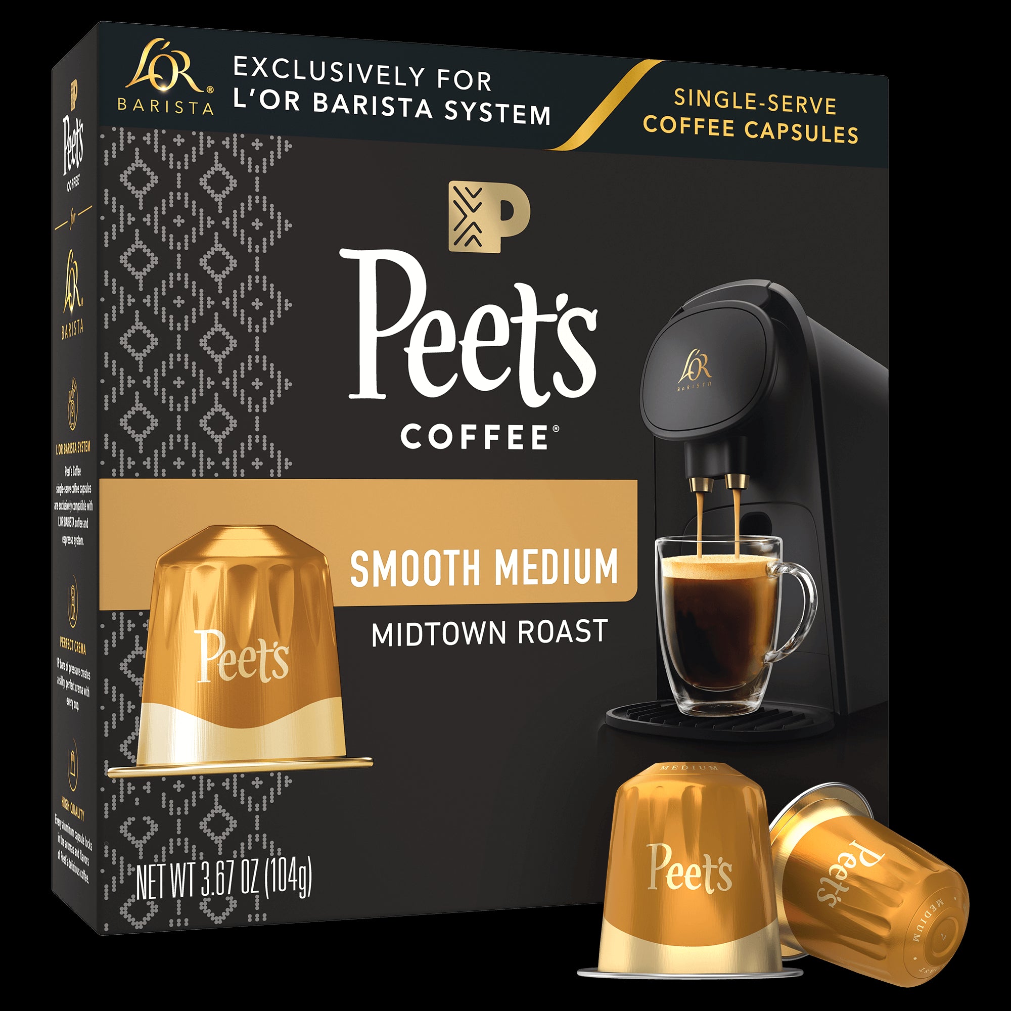 Peet's Midtown Roast Coffee 100 Capsule Bundle