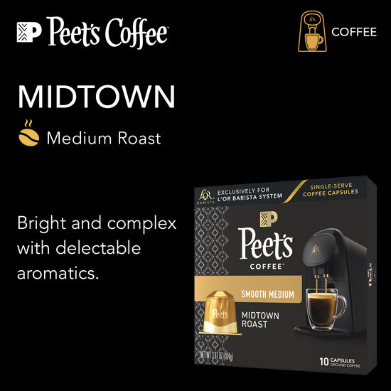 Peet's Midtown Roast Coffee 100 Capsule Bundle